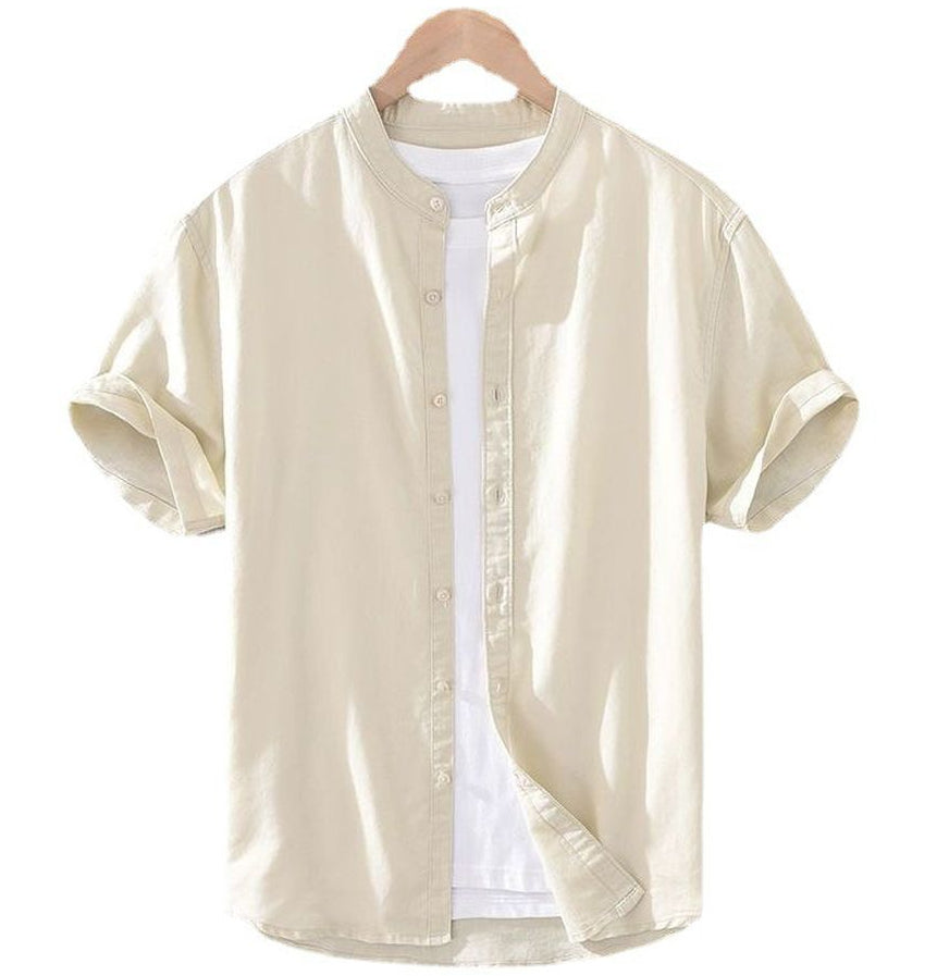 Men's Linen Short Sleeve Loose Casual Shirt